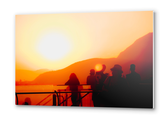 Summer sunset with mountain view at Los Angeles California USA Metal prints by Timmy333