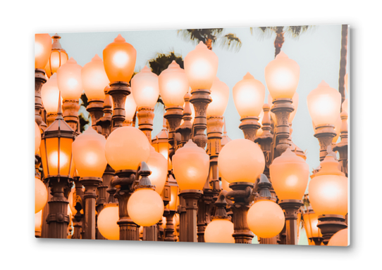 Urban Light LACMA Los Angeles California USA with blue sky Metal prints by Timmy333