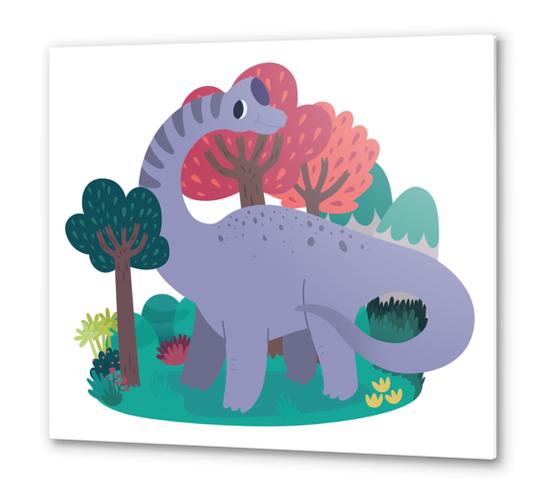 Brachiosaurus Metal prints by Claire Jayne Stamper