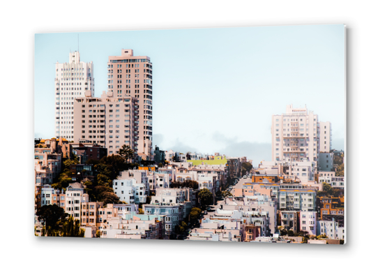 building with blue sky at San Francisco California USA  Metal prints by Timmy333