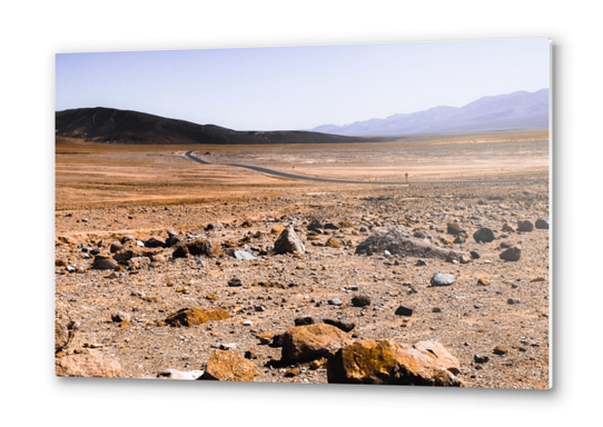 road with desert view at Death Valley national park, California, USA Metal prints by Timmy333