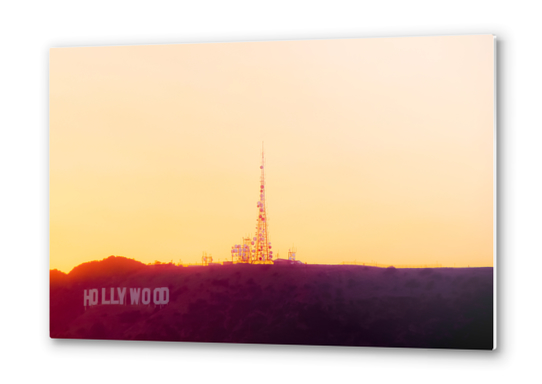 Summer sunset at Hollywood Sign Los Angeles California USA Metal prints by Timmy333