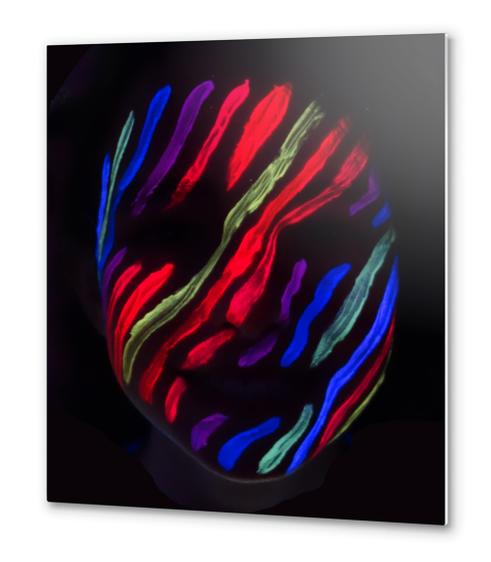 Fluo Face Metal prints by Mik Mak