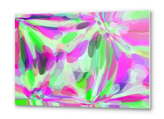 pink purple and green circle pattern abstract background Metal prints by Timmy333