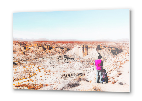 Desert with blue sky in summer in California, USA Metal prints by Timmy333