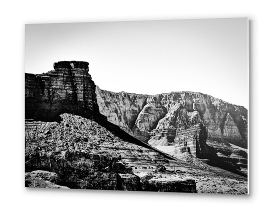 rocky mountain in Utah, USA in black and white Metal prints by Timmy333