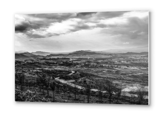 view from Simi Valley, USA in black and white Metal prints by Timmy333