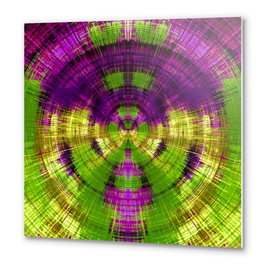 purple and green circle plaid pattern texture abstract background Metal prints by Timmy333