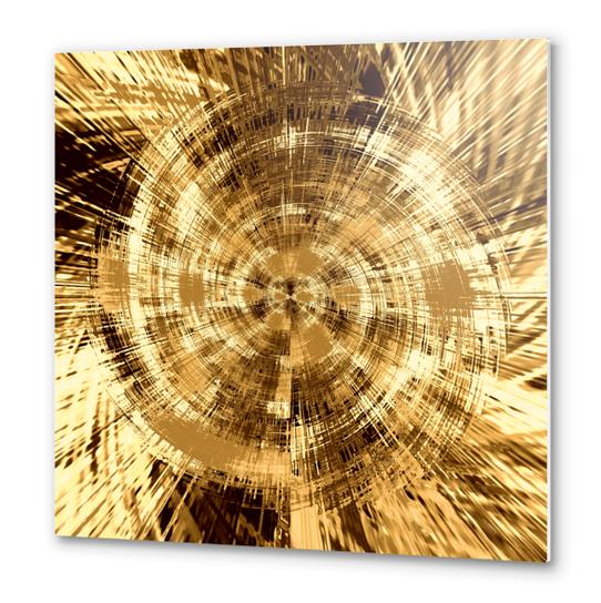 brown vintage style plaid circle pattern abstract background Metal prints by Timmy333