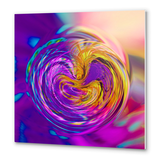 psychedelic graffiti abstract pattern in purple pink brown blue Metal prints by Timmy333