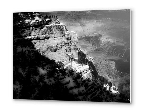 winter light at Grand Canyon national park, USA in black and white Metal prints by Timmy333