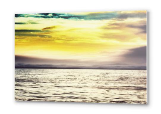 cloudy sunset sky with ocean view Metal prints by Timmy333