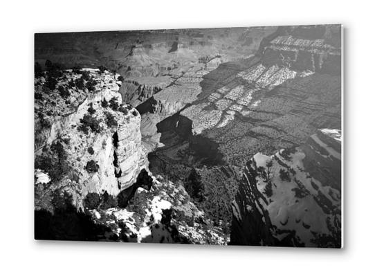 winter at Grand Canyon national park, USA in black and white Metal prints by Timmy333