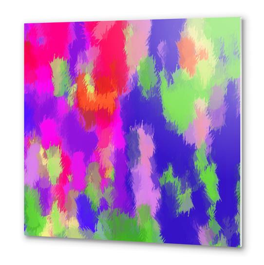 pink purple blue green and orange painting texture background Metal prints by Timmy333