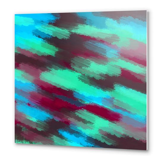 green blue red and brown painting texture abstract background Metal prints by Timmy333