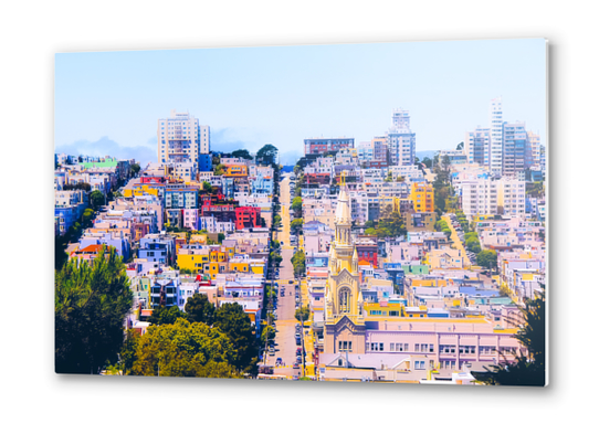 city view at San Francisco, USA,with blue sky Metal prints by Timmy333