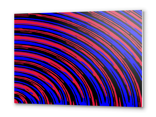 graffiti line drawing abstract pattern in red blue and black Metal prints by Timmy333