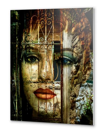 Behind the closed door Metal prints by Gabi Hampe