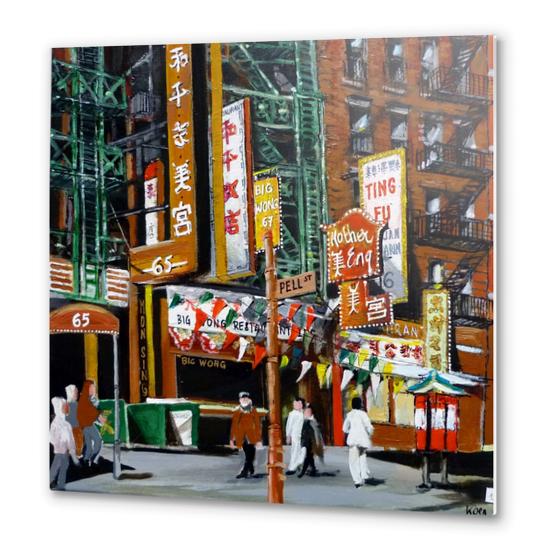 quartier chinois new york Metal prints by Koen De Weerdt