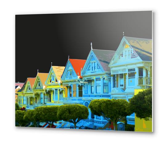 Alamo Square Metal prints by Vic Storia