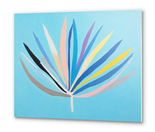 Palm leaf Metal prints by Sana Kulic