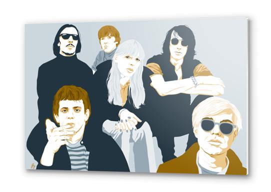 VELVET UNDERGROUND Metal prints by Francis le Gaucher