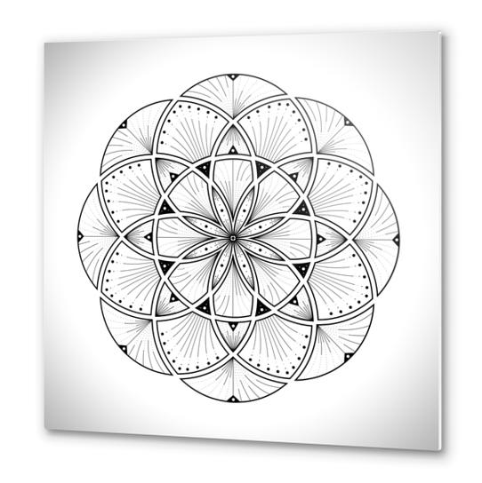 Mandala - Dash n' Dot Metal prints by Alexandre Ibáñez