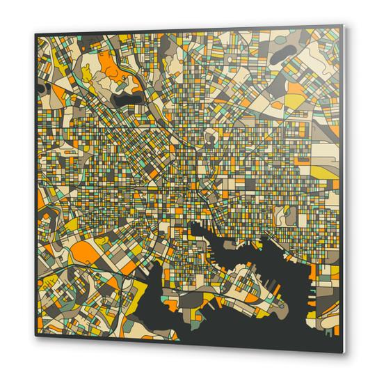 BALTIMORE MAP 2 Metal prints by Jazzberry Blue