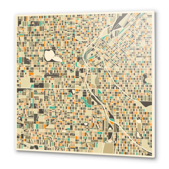 DENVER MAP 1 Metal prints by Jazzberry Blue