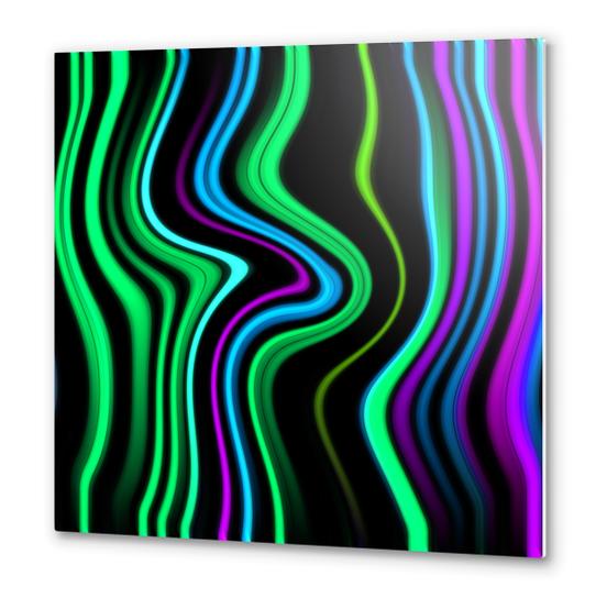 Abstract Waved Color Lines Metal prints by Divotomezove