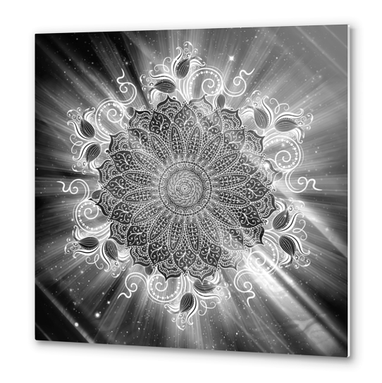 Mandala - Dark Universe Metal prints by aleibanez