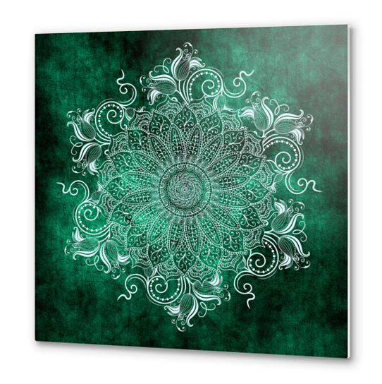 Mandala - Mint Metal prints by aleibanez