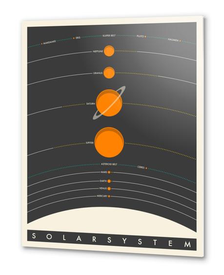 SOLAR SYSTEM - GREY 2 Metal prints by Jazzberry Blue