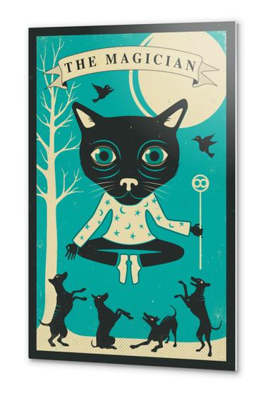 TAROT CARD CAT - THE MAGICIAN Metal prints by Jazzberry Blue