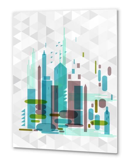 Blue City Metal prints by Vic Storia