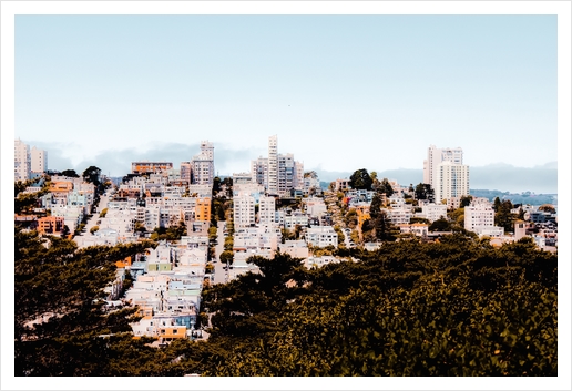 City view with blue sky at San Francisco California USA  Art Print by Timmy333