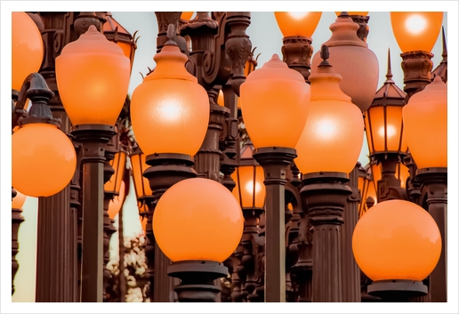 Urban Light at LACMA Los Angeles California USA Art Print by Timmy333