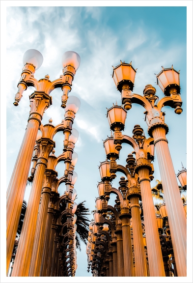 Urban Lights pole at LACMA, Los Angeles, California, USA Art Print by Timmy333