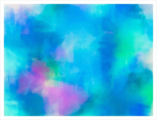 splash painting texture abstract background in blue and pink Art Print by Timmy333