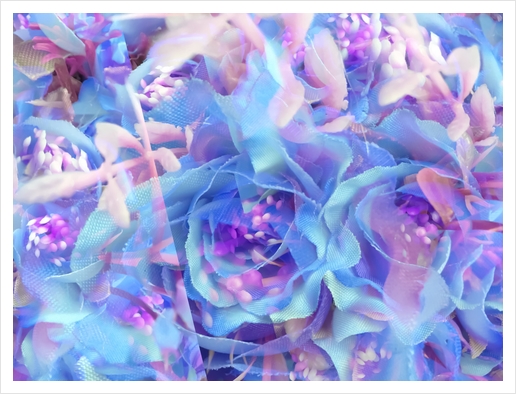 blooming blue rose texture abstract background Art Print by Timmy333