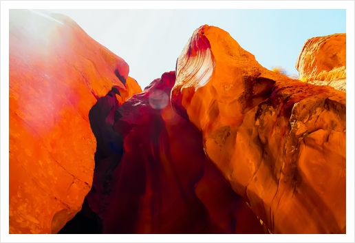 Desert Sandstone with summer light at Antelope Canyon, Arizona, USA Art Print by Timmy333