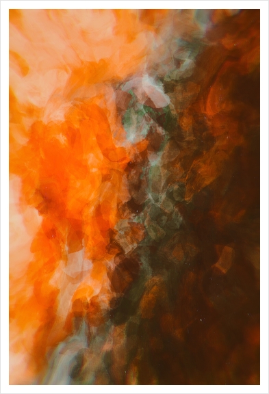 abstract splatter brush stroke painting texture background in brown orange Art Print by Timmy333