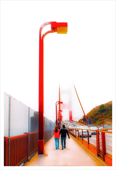 Bridge view at Golden Gate Bridge, San Francisco, USA Art Print by Timmy333