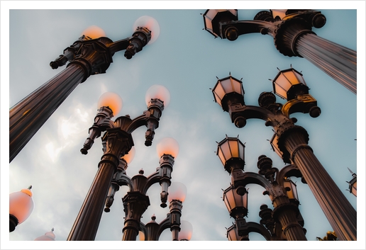 Urban Light LACMA Los Angeles California USA Art Print by Timmy333