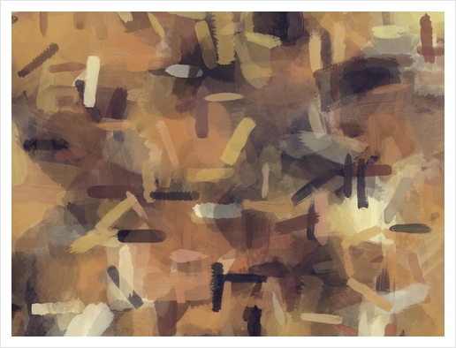 splash painting texture abstract background in brown Art Print by Timmy333