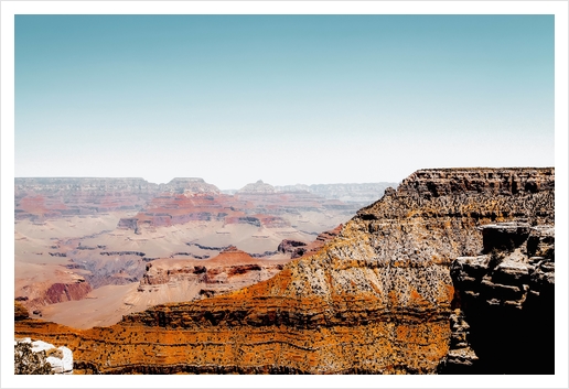 desert with blue sky at Grand Canyon national park, Arizona, USA Art Print by Timmy333