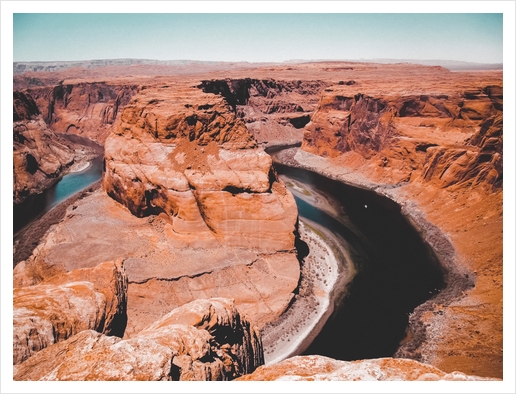 Closeup Horseshoe Bend and river in Arizona USA Art Print by Timmy333