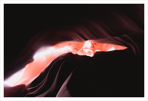 Hole in the sandstone cave at Antelope Canyon Arizona USA Art Print by Timmy333