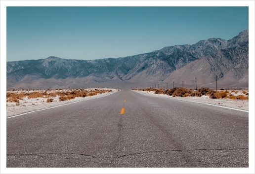 Road trip in the desert to Death Valley national park California USA Art Print by Timmy333