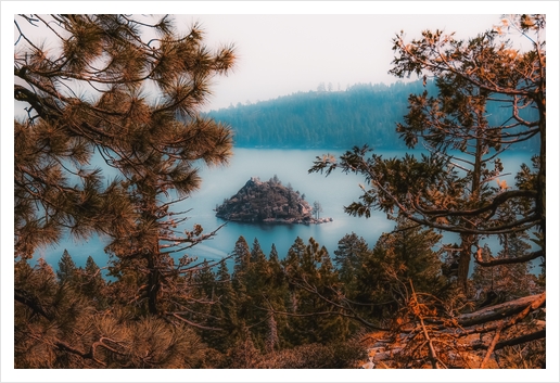 Beautiful scenic at Emerald Bay Lake Tahoe California USA Art Print by Timmy333